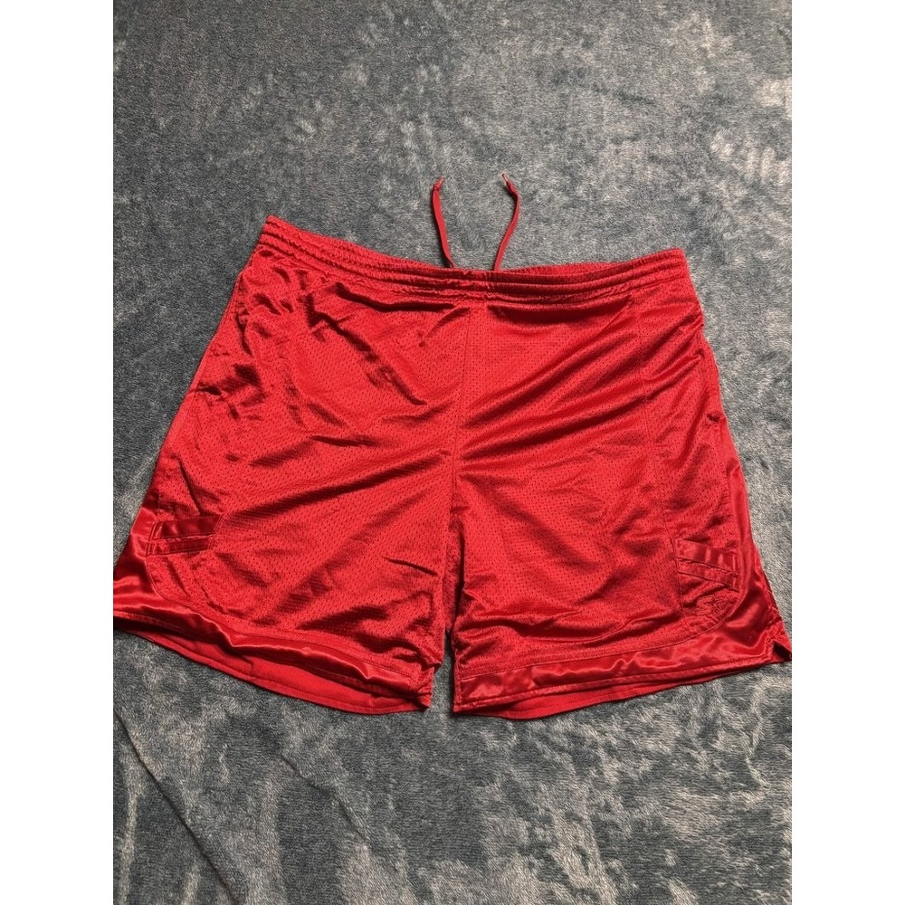 Starter Men's Red Mesh Athletic Gym Shorts Size Large - Elasticity Worn